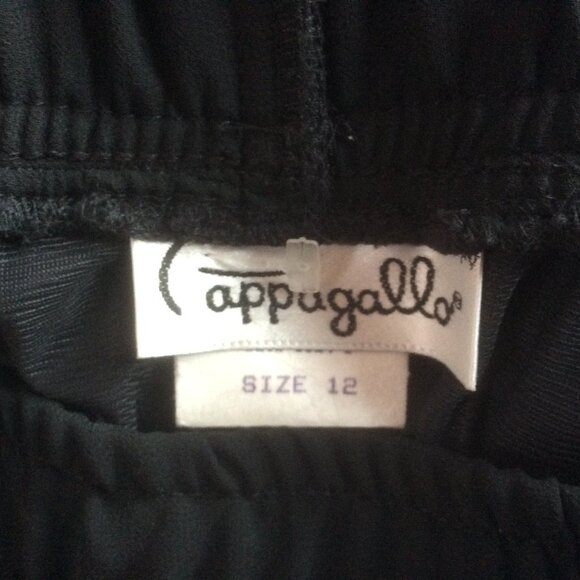 Pappagallo Vintage Black Whimsigoth Chiffon Romantic Maxi Skirt Size 12 - Picture 2 of 5